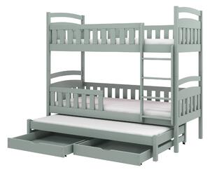 Detská posteľ 80 x 180 cm ANNETT (s roštom a úl. priestorom) (grafit). Vlastná spoľahlivá doprava až k Vám domov. 1013178