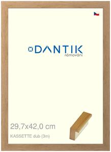 DANTIK rám na obraz 29,7x42 | KASSETTE dub (Plexi Čiré)