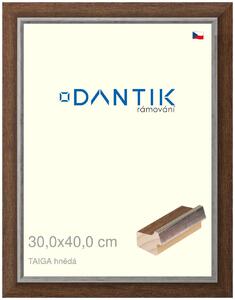 DANTIK rám na obraz 30x40 | TAIGA hnědá (Plexi Čiré)