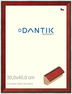 DANTIK rám na obraz 30x40 | INCLINATA colori červená (Plexi Čiré)