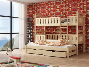 Detská posteľ 90 x 190 cm LEON (s roštom a úl. priestorom) (borovica). Vlastná spoľahlivá doprava až k Vám domov. 1013260