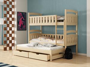 Detská posteľ 90 x 190 cm OLLIE (s roštom a úl. priestorom) (borovica). Vlastná spoľahlivá doprava až k Vám domov. 1013264
