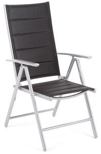 Home Garden Záhradný nábytok Ibiza s 8 stoličkami a stolom 185 cm, strieborná/čierna