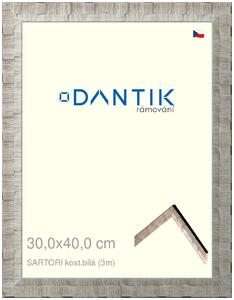 DANTIK rám na obraz 30x40 | SARTORI kost.bílá (Plexi Čiré)