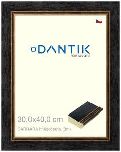 DANTIK rám na obraz 30x40 | CARRARA hnědočerná (Plexi Čiré)