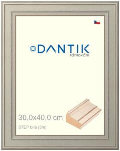 DANTIK rám na obraz 30x40 | STEP bílá (Plexi Čiré)