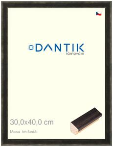 DANTIK rám na obraz 30x40 | Mosa tm.šedá (Plexi Čiré)