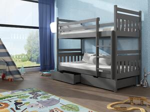 Detská posteľ 80 x 180 cm ARAS (s roštom a úl. priestorom) (grafit). Vlastná spoľahlivá doprava až k Vám domov. 1013334