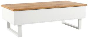 KONFERENČNÝ STOLÍK, biela, farba duba, kov, kompozitné drevo, 120/60/40-65 cm Livetastic - Stolíky do obývačky, Online Only