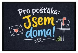 Mercury Flooring, Rohožka Pre poštára som doma 40x60 cm - na von aj na doma, 40x60, čierna