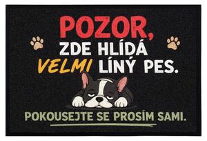 Mercury Flooring, Rohožka Líný pes 40x60 cm - na von aj na doma, 40x60, šedá