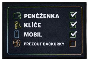 Mercury Flooring, Rohožka Checklist 40x60 cm - na von aj na doma, 40x60, čierna