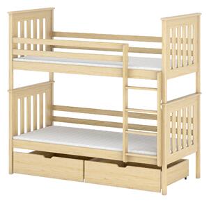 Detská posteľ 80 x 190 cm Brad (s roštom a úl. priestorom) (borovica). Vlastná spoľahlivá doprava až k Vám domov. 1013364