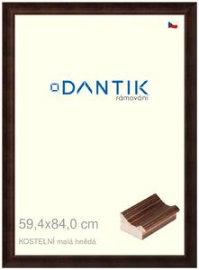 DANTIK rám na obraz 59,4x84 | KOSTELNÍ malá hnědá (Plexi Čiré)