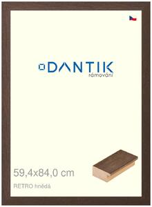 DANTIK rám na obraz 59,4x84 | RETRO hnědá (Plexi Čiré)