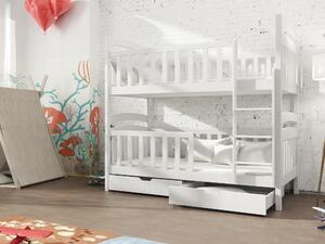 Detská posteľ 80 x 190 cm Antone (s roštom a úl. priestorom) (biela). Vlastná spoľahlivá doprava až k Vám domov. 1013373