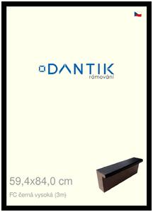 DANTIK rám na obraz 59,4x84 | FC černá vysoká (Plexi Čiré)