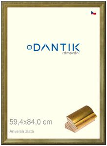 DANTIK rám na obraz 59,4x84 | ANIVERSA zlatá (Plexi Čiré)