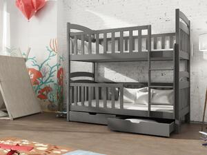 Detská posteľ 90 x 190 cm Antone (s roštom a úl. priestorom) (grafit). Vlastná spoľahlivá doprava až k Vám domov. 1013467
