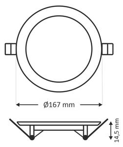 LED Podhľadové svietidlo QTEC LED/12W/230V 6500K