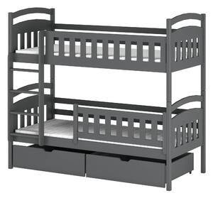 Detská posteľ 80 x 180 cm Irwin (s roštom a úl. priestorom) (grafit). Vlastná spoľahlivá doprava až k Vám domov. 1013382