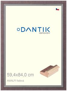 DANTIK rám na obraz 59,4x84 | AMALFI fialová (Plexi Čiré)