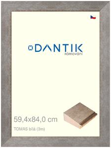 DANTIK rám na obraz 59,4x84 | TOMAS bílá velká (Plexi Čiré)