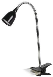 Stolná flexibilná LED lampa s klipom Solight, 2,5 W, teplá biela, čierna