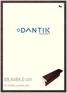 DANTIK rám na obraz 59,4x84 | FC hnědá vysoká (Plexi Čiré)