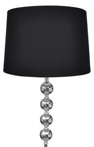Stojaca lampa s vysokým stojanom so 4 ozdobnými guličkami, čierna