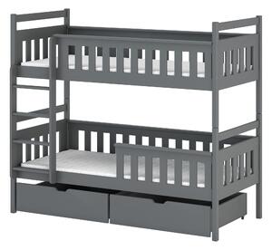 Detská posteľ 80 x 190 cm Tommy (s roštom a úl. priestorom) (grafit). Vlastná spoľahlivá doprava až k Vám domov. 1013422