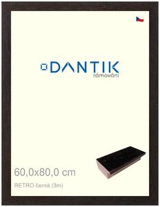 DANTIK rám na obraz 60x80 | RETRO černá (Plexi Čiré)