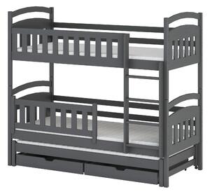 Detská posteľ 80 x 180 cm BLAIR (s roštom a úl. priestorom) (grafit). Vlastná spoľahlivá doprava až k Vám domov. 1013190