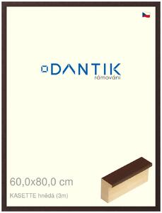 DANTIK rám na obraz 60x80 | KASSETTE hnědá (Plexi Čiré)