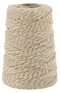 Jutový špagátik 160 m – White / Beige / Gold thread