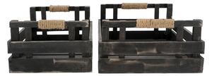 Drevený box Antique Coal Väčší