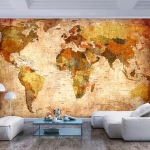 Samolepiaca tapeta mapa v retro nádychu - Old World Map