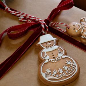 Vianočná ozdoba Christmas Cookies Snowman / Snowflake Snehuliak