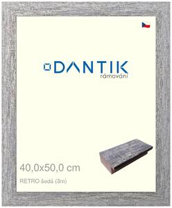 DANTIK rám na obraz 40x50 | RETRO šedá (Plexi Čiré)