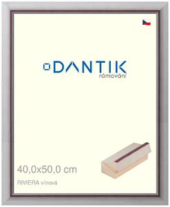 DANTIK rám na obraz 40x50 | RIVIERA vínová (Plexi Čiré)