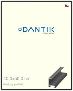 DANTIK rám na obraz 40x50 | ALU Černá matná (Plexi Čiré)