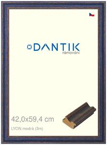 DANTIK rám na obraz 42x59,4 | LYON modrá (Plexi Čiré)