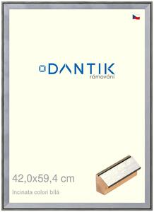 DANTIK rám na obraz 42x59,4 | INCLINATA colori Bílá (Plexi Čiré)