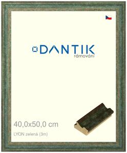 DANTIK rám na obraz 40x50 | LYON zelená (Sklo Čiré)