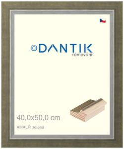 DANTIK rám na obraz 40x50 | AMALFI zelená (Sklo Čiré)