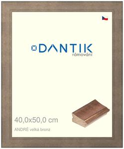 DANTIK rám na obraz 40x50 | ANDRÉ velká bronz (Sklo Čiré)