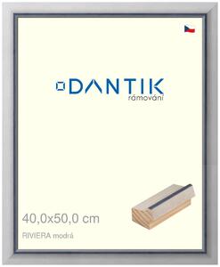 DANTIK rám na obraz 40x50 | RIVIERA modrá (Sklo Čiré)
