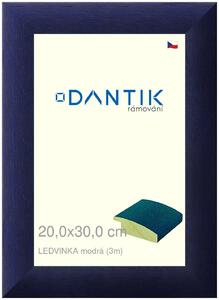 DANTIK rám na obraz 20x30 | LEDVINKA modrá (Sklo Čiré)