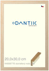 DANTIK rám na obraz 20x30 | KASSETTE dub bělený malá (Sklo Čiré)
