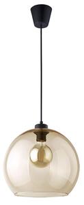 TLG Závesný moderný luster na lanku CUBUS, 1xE27, 60W, guľa, jantárový